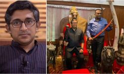 ഒരു ഫ്രോഡിനെ തിരിച്ചറിയാനുള്ള സാമാന്യബുദ്ധി പോലുമില്ലാത്തയാളായിരുന്നല്ലോ പോലിസ് തലപ്പത്ത്; പരിഹസിച്ച് ഹരീഷ് വാസുദേവന്‍