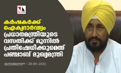 കര്‍ഷകര്‍ക്ക് ഐക്യദാര്‍ഢ്യം; പ്രധാനമന്ത്രിയുടെ വസതിക്ക് മുന്നില്‍ പ്രതിഷേധിക്കുമെന്ന് പഞ്ചാബ് മുഖ്യമന്ത്രി