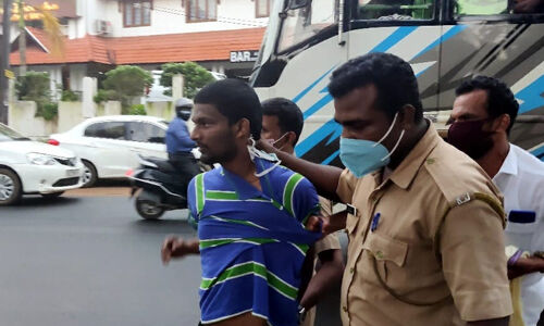 കസ്റ്റഡിയില്‍ നിന്ന് രക്ഷപ്പെടാന്‍ ശ്രമിച്ച ദൃശ്യ വധക്കേസ് പ്രതിയെ നാട്ടുകാര്‍ പിടികൂടി പോലിസിലേല്‍പ്പിച്ചു