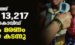 സംസ്ഥാനത്ത് ഇന്ന് 13,217 പേര്‍ക്ക് കൊവിഡ്; ആകെ മരണം 25,000 കടന്നു