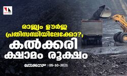 രാജ്യം ഊര്‍ജ പ്രതിസന്ധിയിലേക്കോ?; കല്‍ക്കരി ക്ഷാമം രൂക്ഷം