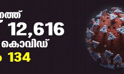 സംസ്ഥാനത്ത് ഇന്ന് 12,616 പേര്‍ക്ക് കൊവിഡ്;   മരണം 134