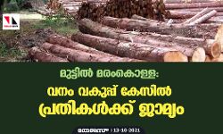 മുട്ടിൽ മരംകൊള്ള: വനം വകുപ്പ് കേസിൽ പ്രതികൾക്ക് ജാമ്യം