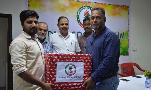 ഇന്ത്യന്‍ സോഷ്യല്‍ ഫോറം ക്വിസ് മത്സര വിജയികളെ അനുമോദിച്ചു