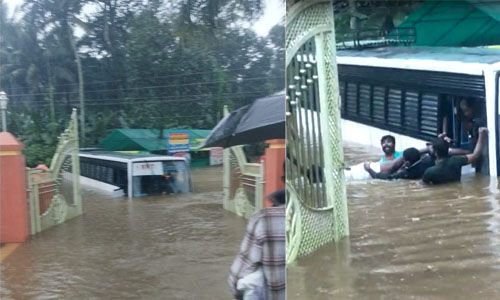 വെള്ളക്കെട്ടിലൂടെ ബസ് ഓടിച്ചു: കെഎസ്ആര്‍ടിസി ഡ്രൈവര്‍ക്ക് സസ്‌പെന്‍ഷന്‍