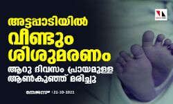 അട്ടപ്പാടിയില്‍ വീണ്ടും ശിശുമരണം; ആറു ദിവസം പ്രായമുള്ള ആണ്‍കുഞ്ഞ് മരിച്ചു