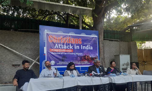 രാജ്യത്ത് ക്രൈസ്തവര്‍ക്കെതിരായ ആക്രമണം വര്‍ധിക്കുന്നു; വസ്തുതാ പഠന റിപോര്‍ട്ട് പുറത്തുവിട്ട് ക്രിസ്ത്യന്‍ കൂട്ടായ്മ