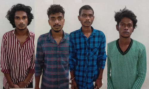 കഥകളി കലാകാരനെ ആക്രമിച്ച് സ്വര്‍ണ്ണവും ബൈക്കും മോഷ്ടിച്ച സംഭവം: നാലംഗ സംഘം പിടിയില്‍