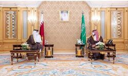 സൗദി കിരീടാവകാശിയും ഖത്തര്‍ അമീറും കൂടിക്കാഴ്ച നടത്തി