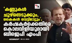 കണ്ണുകള്‍ ചൂഴ്‌ന്നെടുക്കും, കൈകള്‍ വെട്ടിമാറ്റും; കര്‍ഷകര്‍ക്കെതിരേ കൊലവിളിയുമായി ബിജെപി എംപി