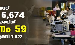 സംസ്ഥാനത്ത് ഇന്ന് 6674 പേര്‍ക്ക് കൊവിഡ്;   മരണം 59