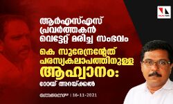 ആര്‍എസ്എസ് പ്രവര്‍ത്തകന്‍ വെട്ടേറ്റ് മരിച്ച സംഭവം: കെ സുരേന്ദ്രന്റേത് പരസ്യകലാപത്തിനുള്ള ആഹ്വാനം:റോയ് അറയ്ക്കല്‍