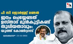 പി സി ജോര്‍ജ്ജ് മണ്ടന്‍; ജനം ചെയ്യേണ്ടത് ഉസ്താദ് മുന്‍കൂട്ടികണ്ട് തുപ്പിയതാവും: യൂത്ത് കോണ്‍ഗ്രസ്