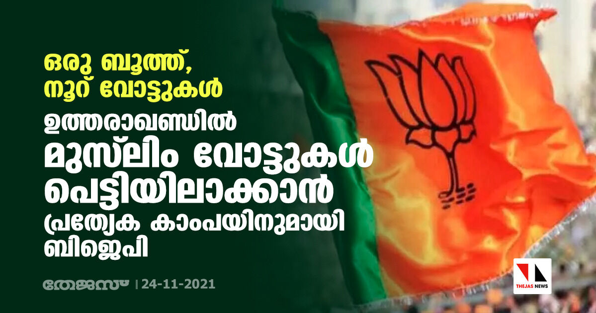 ഒരു ബൂത്ത്, നൂറ് വോട്ടുകള്‍: ഉത്തരാഖണ്ഡില്‍ മുസ് ലിം വോട്ടുകള്‍ പെട്ടിയിലാക്കാന്‍ പ്രത്യേക കാംപയിനുമായി ബിജെപി