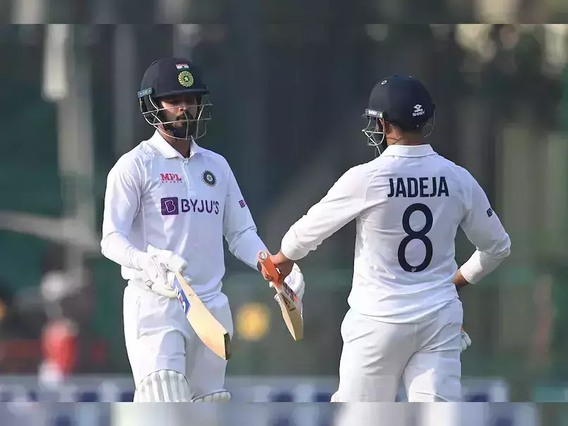 കാണ്‍പൂര്‍ ടെസ്റ്റ്; അയ്യര്‍ (75), ജഡേജ(50); ഇന്ത്യ മികച്ച നിലയില്‍