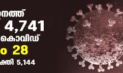 സംസ്ഥാനത്ത് ഇന്ന് 4741 പേര്‍ക്ക് കൊവിഡ്;    മരണം 28