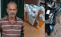 സ്‌കൂട്ടറില്‍ മദ്യം വില്‍പ്പന നടത്തിയയാളെ പിടികൂടി