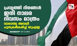 പ്രവൃത്തി ദിനങ്ങള്‍ ഇനി നാലര ദിവസം മാത്രം; വാരാന്ത്യ അവധി പുനക്രമീകരിച്ച് യുഎഇ