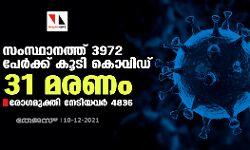 സംസ്ഥാനത്ത് ഇന്ന് 3972 പേര്‍ക്ക് കൊവിഡ്;   മരണം 31