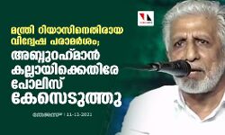 മന്ത്രി റിയാസിനെതിരായ വിദ്വേഷ പരാമര്‍ശം; അബ്ദുറഹ്മാന്‍ കല്ലായിക്കെതിരേ പോലിസ് കേസെടുത്തു