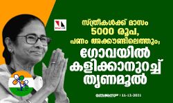 സ്ത്രീകൾക്ക് മാസം 5000 രൂപ, പണം അക്കൗണ്ടിലെത്തും; ഗോവയിൽ കളിക്കാനുറച്ച് തൃണമൂൽ