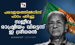 പരാജയത്തിൽനിന്ന് പാഠം പഠിച്ചു; സജീവ രാഷ്ട്രീയം വിട്ടെന്ന് ഇ ശ്രീധരൻ