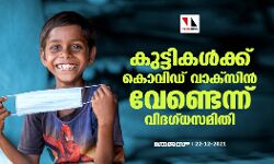 കുട്ടികൾക്ക് കൊവിഡ് വാക്സിൻ വേണ്ടെന്ന് വിദഗ്‌ധസമിതി