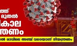 ഒമിക്രോണ്‍: സംസ്ഥാനത്ത് വ്യാഴാഴ്ച മുതല്‍ രാത്രികാല നിയന്ത്രണം; രാത്രി 10 മുതല്‍ രാവിലെ അഞ്ച് വരെയാണ് നിയന്ത്രണം