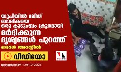 യുപിയില്‍ ദലിത് ബാലികയെ ഒരു കുടുംബം ക്രൂരമായി മര്‍ദ്ദിക്കുന്ന ദൃശ്യങ്ങള്‍ പുറത്ത്, ഒരാള്‍ അറസ്റ്റില്‍ (വീഡിയോ)