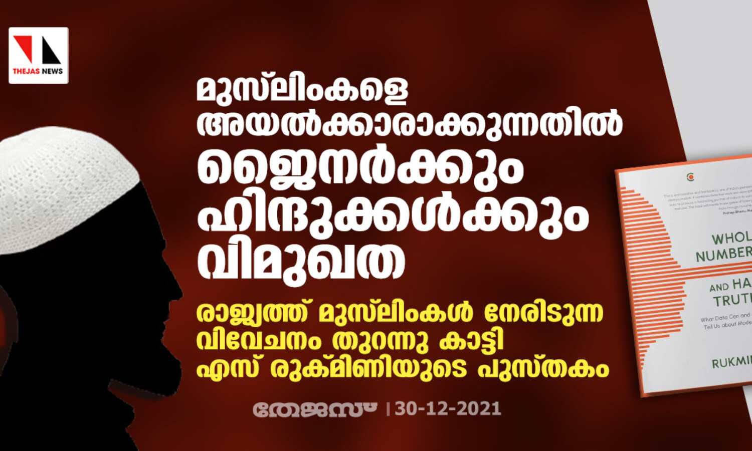 മുസ്ലിംകളെ അയല്ക്കാരാക്കുന്നതില് ജൈനര്ക്കും ഹിന്ദുക്കള്ക്കും വിമുഖത; രാജ്യത്ത് മുസ്ലിംകള് നേരിടുന്ന വിവേചനം തുറന്നു കാട്ടി എസ് രുക്മിണിയുടെ പുസ്തകം മുസ്ലിംകളെ അയല്ക്കാരാക്കുന്നതില് ജൈനര്ക്കും ഹിന്ദുക്കള്ക്കും വിമുഖത; രാജ്യത്ത് മുസ്ലിംകള് നേരിടുന്ന വിവേചനം തുറന്നു കാട്ടി എസ് രുക്മിണിയുടെ പുസ്തകം