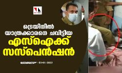 ട്രെയിനില്‍ യാത്രക്കാരനെ ചവിട്ടിയ എസ്ഐക്ക് സസ്‌പെന്‍ഷന്‍