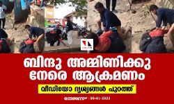 ബിന്ദു അമ്മിണിക്കു നേരെ ആക്രമണം;  വീഡിയോ ദൃശ്യങ്ങള്‍ പുറത്ത്