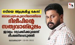 നടിയെ ആക്രമിച്ച കേസ്: ബാലചന്ദ്രകുമാറിനെതിരെ ദിലീപിന്റെ സത്യവാങ്മൂലം; ജാമ്യം റദ്ദാക്കിക്കുമെന്ന് ഭീഷണിപ്പെടുത്തി