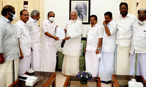 ലോകായുക്ത നിയമ ഭേദഗതി;പ്രതിപക്ഷം ഗവര്‍ണര്‍ക്ക് നിവേദനം നല്‍കി