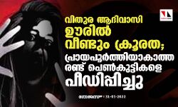 വിതുര ആദിവാസി ഊരില്‍ വീണ്ടും ക്രൂരത;   പ്രായപൂര്‍ത്തിയാകാത്ത രണ്ട് പെണ്‍കുട്ടികളെ പീഡിപ്പിച്ചു
