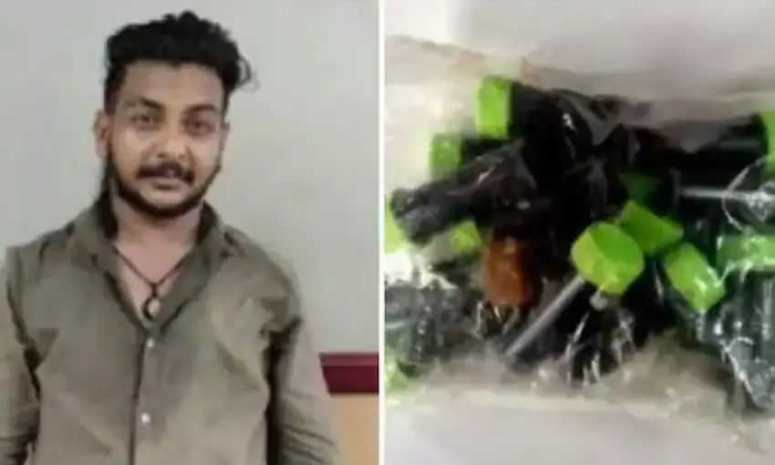 കോഴിക്കോട് വന് ലഹരി വേട്ട; 16 കുപ്പി ഹാഷിഷ് ഓയിലുമായി യുവാവ് അറസ്റ്റില് കോഴിക്കോട് വന് ലഹരി വേട്ട; 16 കുപ്പി ഹാഷിഷ് ഓയിലുമായി യുവാവ് അറസ്റ്റില്
