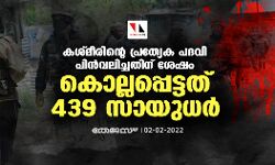 കശ്മീരിന്റെ പ്രത്യേക പദവി പിൻവലിച്ചതിന് ശേഷം കൊല്ലപ്പെട്ടത് 439 സായുധർ