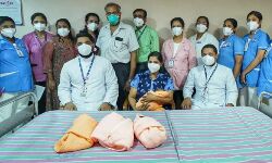 ഒറ്റ പ്രസവത്തിൽ നാല് കുഞ്ഞുങ്ങളുടെ അമ്മയായി കോട്ടയത്തെ നാൽപ്പത്തിരണ്ടുകാരി