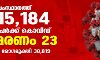 സംസ്ഥാനത്ത് ഇന്ന് 15,184 പേര്‍ക്ക് കൊവിഡ്; മരണം 23, രോഗമുക്തി 38,819
