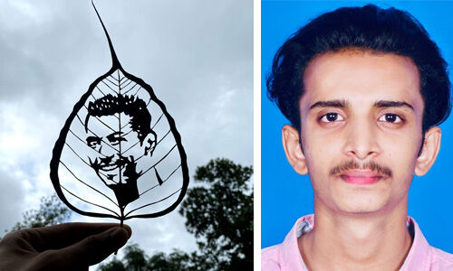 ലീഫ് ആര്‍ട്ട്; ഇന്ത്യ ബുക്ക് ഓഫ് റെക്കാര്‍ഡ്‌സില്‍ ഇടംനേടി മുഹമ്മദ് തന്‍സീല്‍