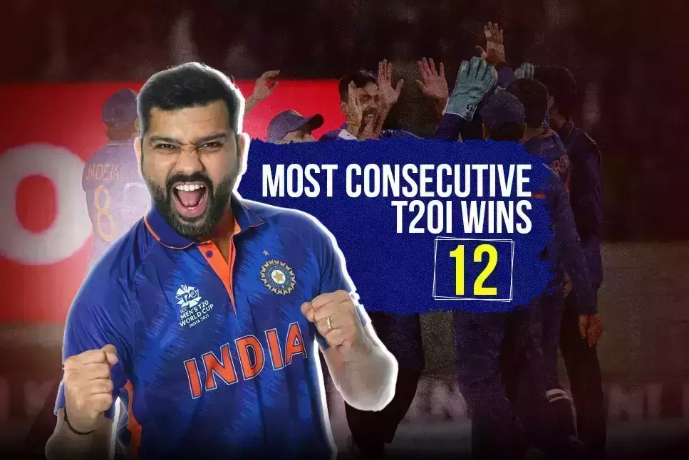 തുടര്‍ച്ചയായ 12 ട്വന്റി-20 ജയങ്ങള്‍; ഇന്ത്യക്ക് റെക്കോഡ്