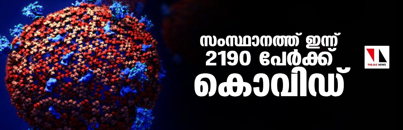 സംസ്ഥാനത്ത് 2,190 പേര്ക്ക് കൊവിഡ്; 24 മണിക്കൂറിനുള്ളില് 3 മരണങ്ങള് സംസ്ഥാനത്ത് 2,190 പേര്ക്ക് കൊവിഡ്; 24 മണിക്കൂറിനുള്ളില് 3 മരണങ്ങള്