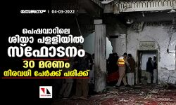 പെഷവാറിലെ ഷിയാ പളളിയില് സ്ഫോടനം; 30 മരണം, നിരവധി പേര്ക്ക് പരിക്ക് പെഷവാറിലെ ഷിയാ പളളിയില് സ്ഫോടനം; 30 മരണം, നിരവധി പേര്ക്ക് പരിക്ക്