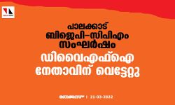 പാലക്കാട് ബിജെപി-സിപിഎം സംഘര്‍ഷം; ഡിവൈഎഫ്‌ഐ നേതാവിന് വെട്ടേറ്റു