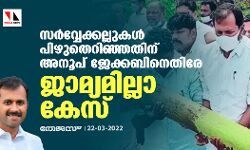 സര്‍വ്വേക്കല്ലുകള്‍ പിഴുതെറിഞ്ഞതിന് അനൂപ് ജേക്കബിനെതിരേ ജാമ്യമില്ലാ കേസ്