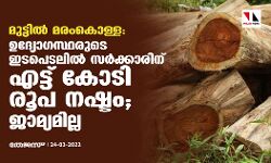 മുട്ടില്‍ മരംകൊള്ള: ഉദ്യോഗസ്ഥരുടെ ഇടപെടലില്‍ സര്‍ക്കാരിന് എട്ട് കോടി രൂപ നഷ്ടം; ജാമ്യമില്ല