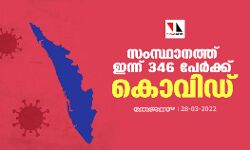 സംസ്ഥാനത്ത് ഇന്ന് 346 പേര്‍ക്ക് കൊവിഡ്