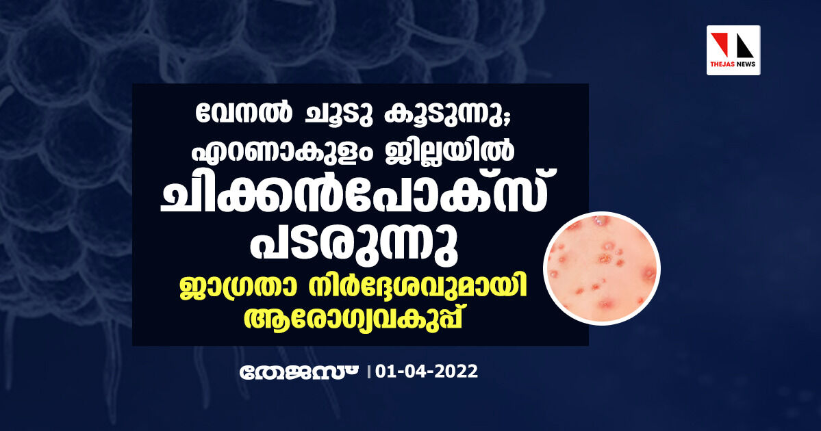 വേനല്‍ ചൂടു കൂടുന്നു;എറണാകുളം ജില്ലയില്‍ ചിക്കന്‍പോക്‌സ് പടരുന്നു;ജാഗ്രതാ നിര്‍ദ്ദേശവുമായി ആരോഗ്യവകുപ്പ്