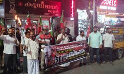 ആര്‍എസ്എസ്സിന്റെ മുസ്‌ലിം വംശീയ അക്രമങ്ങളെ ചെറുക്കുക, രാജ്യത്തെ രക്ഷിക്കുക: എസ്ഡിപിഐ പ്രതിഷേധ പ്രകടനം നടത്തി