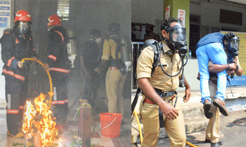 ആശങ്ക, പിന്നെ ആശ്വാസം; കോഴിക്കോട് കലക്ട്രേറ്റില്‍ മോക്ഡ്രില്‍ നടത്തി